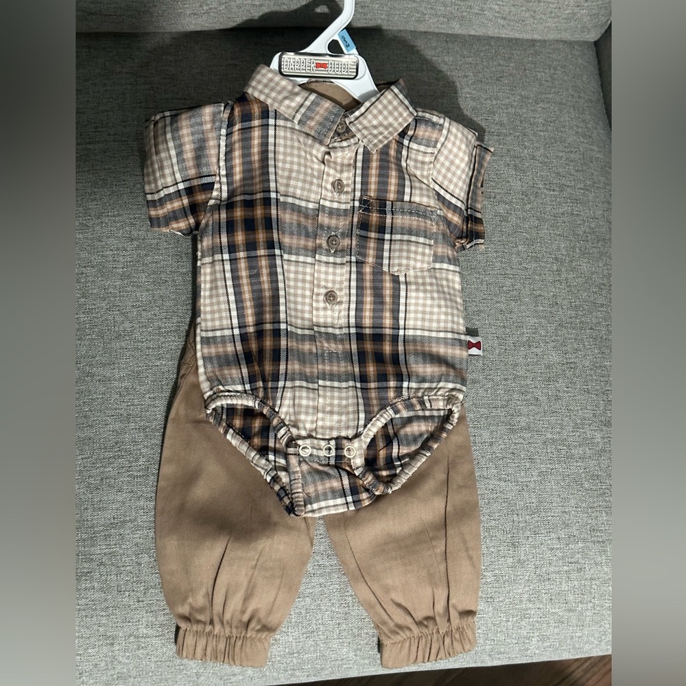 Dapper Dude 2 Piece Set- 0-3 Months.